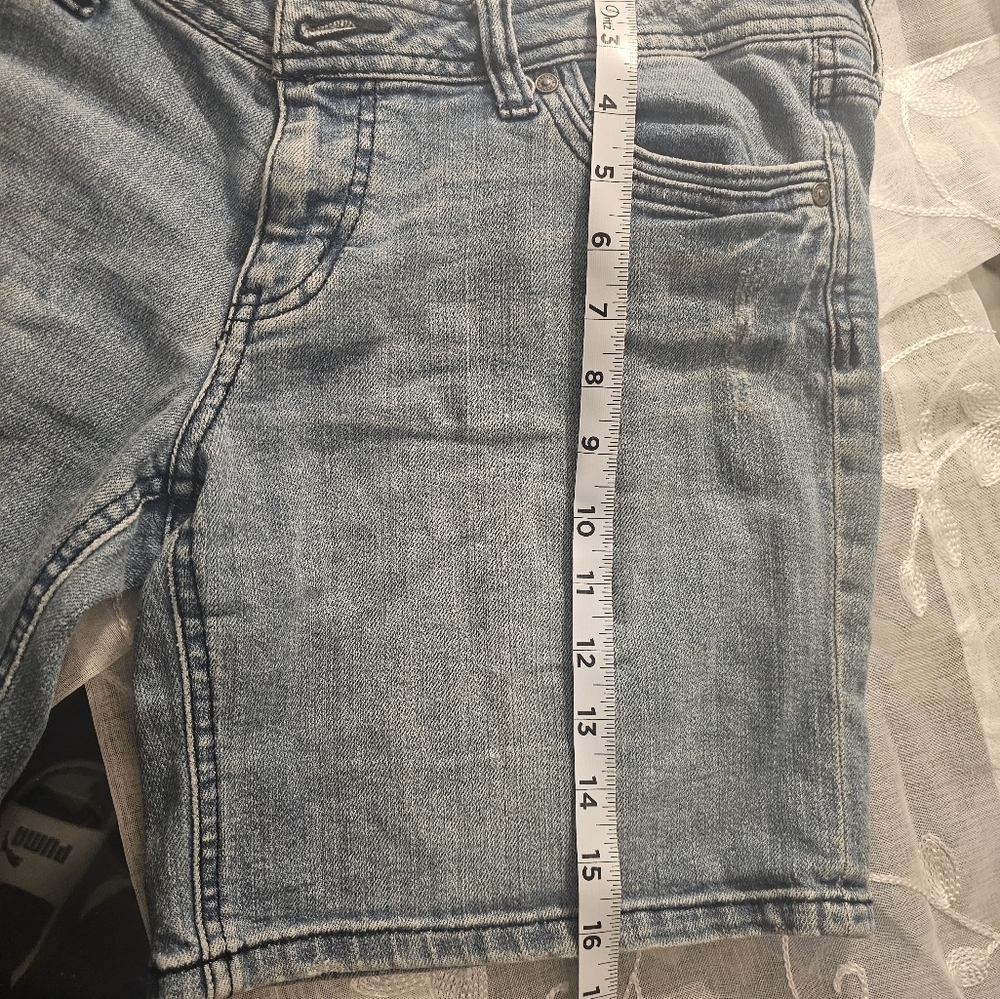 Charlotte Russe denim distressed long chic womens shorts size 10 - Picture 6 of 7